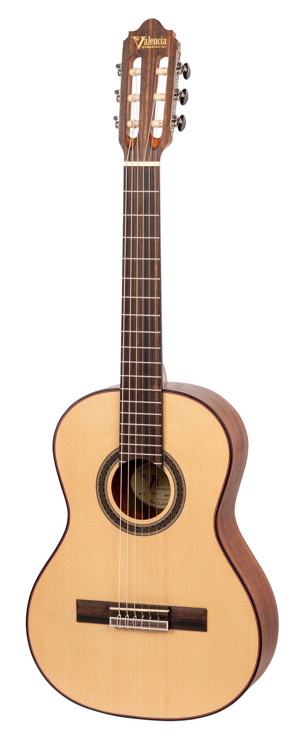 Valencia | VC703 | Classical Guitar | 3/4 size | Solid Top | Natural Valencia | VC703 | Classical Guitar | 3/4 size | Solid Top | Natural